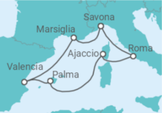 Itinerario della crociera Un viaggio nel blu - Costa Crociere