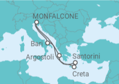 Itinerario della crociera Grecia - MSC Crociere