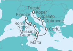 Itinerario della crociera Da Civitavecchia a Trieste - NCL Norwegian Cruise Line