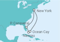 Itinerario della crociera Crociera Bahamas + Soggiorno a NY - Bevande Incluse - MSC Crociere
