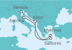 Itinerario della crociera Italia, Montenegro, Grecia bevande incluse - MSC Crociere