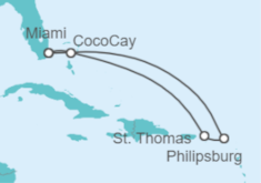 Itinerario della crociera Sint Maarten, Isole Vergini statunitensi - Royal Caribbean