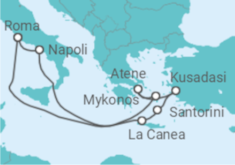 Itinerario della crociera Italia, Grecia, Turchia - Royal Caribbean