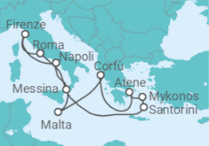 Itinerario della crociera Grecia, Malta, Italia - NCL Norwegian Cruise Line