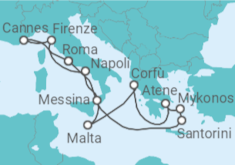 Itinerario della crociera Grecia, Malta, Italia, Francia - NCL Norwegian Cruise Line