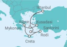 Itinerario della crociera Turchia, Grecia - NCL Norwegian Cruise Line