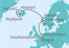 Itinerario della crociera Islanda, Norvegia, Olanda, Belgio - NCL Norwegian Cruise Line