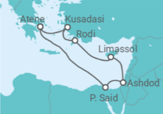 Itinerario della crociera  Cipro, Grecia, Turchia - Celestyal Cruises