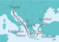 Itinerario della crociera Italia, Grecia, Turchia - MSC Crociere