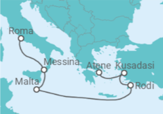 Itinerario della crociera Italia, Malta, Grecia, Turchia - Holland America Line