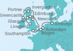 Itinerario della crociera Da Amburgo (Germania) a Glasgow (Escocia) - Explora Journeys