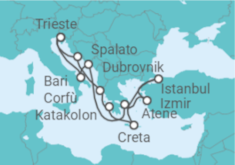 Itinerario della crociera Croazia, Grecia, Turchia, Italia - Costa Crociere