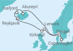 Itinerario della crociera Regno Unito, Islanda - Explora Journeys