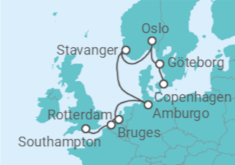 Itinerario della crociera Svezia, Norvegia, Germania, Olanda, Belgio - Explora Journeys