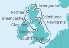 Itinerario della crociera Regno Unito - Explora Journeys