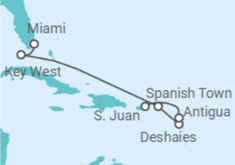 Itinerario della crociera Stati Uniti, Antigua E Barbuda - Explora Journeys