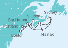 Itinerario della crociera Canada, Stati Uniti - Holland America Line