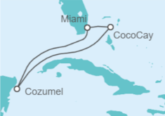 Itinerario della crociera Crociera in Messico + Soggiorno a Miami - Royal Caribbean