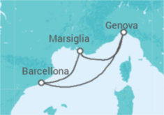 Itinerario della crociera Francia, Spagna - MSC Crociere