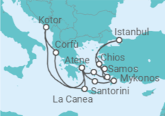 Itinerario della crociera Grecia, Turchia, Montenegro - Celestyal Cruises