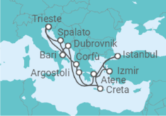 Itinerario della crociera Natale e Capodanno in Croazia, Grecia, Turchia - Costa Crociere