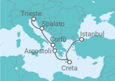 Itinerario della crociera Croazia, Grecia, Turchia - Costa Crociere