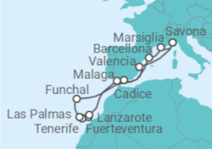 Itinerario della crociera Isole Canarie Natale e Capodanno - Costa Crociere