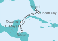 Itinerario della crociera Honduras, Messico bevande incluse - MSC Crociere