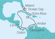 Itinerario della crociera Giamaica, Aruba, Colombia, Panamá, Costa Rica - MSC Crociere
