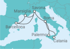 Itinerario della crociera Italia, Spagna, Francia - Costa Crociere