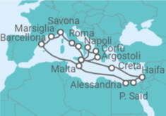 Itinerario della crociera Greciae, Egitto, Malta, Spagna, Francia, Italia - Costa Crociere