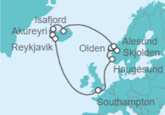 Itinerario della crociera Norvegia, Islanda - Princess Cruises