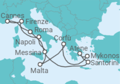 Itinerario della crociera Grecia, Malta, Italia, Francia - NCL Norwegian Cruise Line