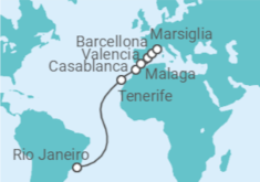 Itinerario della crociera Spagna, Marocco - MSC Crociere