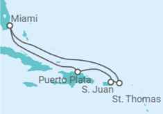 Itinerario della crociera Portorico, Isole Vergini statunitensi - MSC Crociere