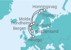 Itinerario della crociera Fiordi Norvegesi e Capo Nord - MSC Crociere
