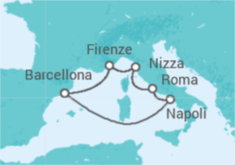 Itinerario della crociera Italia, Francia - Disney Cruise Line