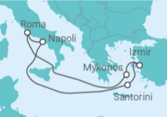 Itinerario della crociera Grecia, Turchia, Italia - MSC Crociere