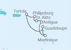 Itinerario della crociera Isole Vergini britanniche, Sint Maarten, Antigua E Barbuda, Martinica - MSC Crociere