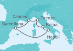 Itinerario della crociera Italia, Francia - Disney Cruise Line