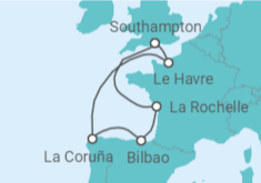 Itinerario della crociera Spagna, Francia - MSC Crociere