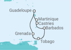 Itinerario della crociera Capodanno Barbados e Antille - Costa Crociere