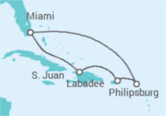 Itinerario della crociera Sint Maarten, Portorico - Royal Caribbean