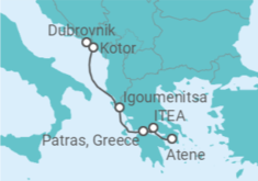 Itinerario della crociera De Dubrovnik a Atenas Las bocas de Kotor, Meteora y el canal de Corinto - CroisiMer