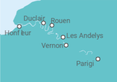 Itinerario della crociera La bellezza di Parigi e della costa della Normandia - CroisiEurope