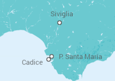Itinerario della crociera Navidad en el Guadalquivir y la Bahía de Cádiz  - CroisiEurope