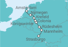 Itinerario della crociera Crucero por el Rin de Ámsterdam a Estrasburgo - CroisiEurope