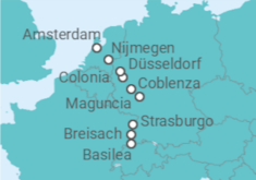 Itinerario della crociera El Rin y sus tesoros de Basilea a Ámsterdam  - CroisiEurope