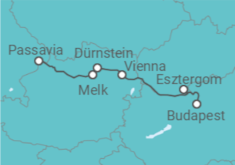 Itinerario della crociera El Bello Danubio Azul I  - CroisiEurope
