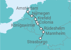 Itinerario della crociera Crucero por el Rin de Ámsterdam a Estrasburgo  - CroisiEurope